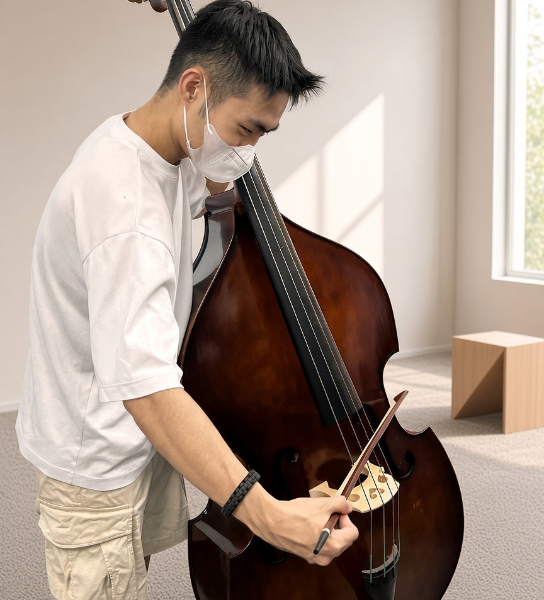 distinguished middle-aged male music school principal, professional attire, warm friendly expression