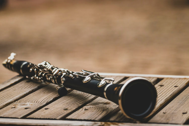 silver flute close-up detail, musician hands, classical music performance, elegant studio photograph